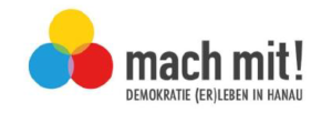 Mach mit - Hanauer Logo von Demokratie(er)leben