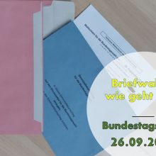 Briefwahl zur Bundestagswahl 26.09.2021