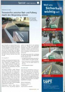 ein Miniaturbild gibt eine optische Vorschau einer A4-Seite der Fachzeitschrift Strassenverkehrstechnik
